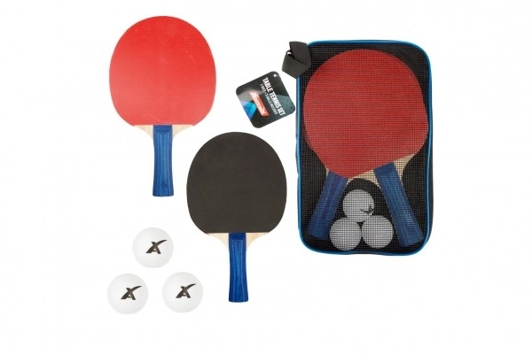 Tischtennis-Set mit 2 Schlägern und 3 Bällen im Etui