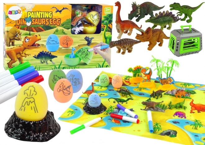 DIY Kreativset Dinosaurier Eier zum Bemalen mit Tragebox