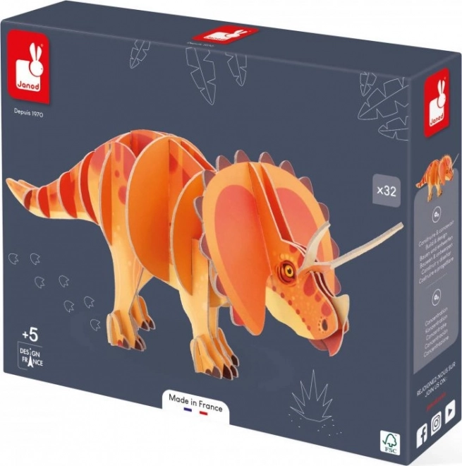 Janod 3D Puzzle Triceratops