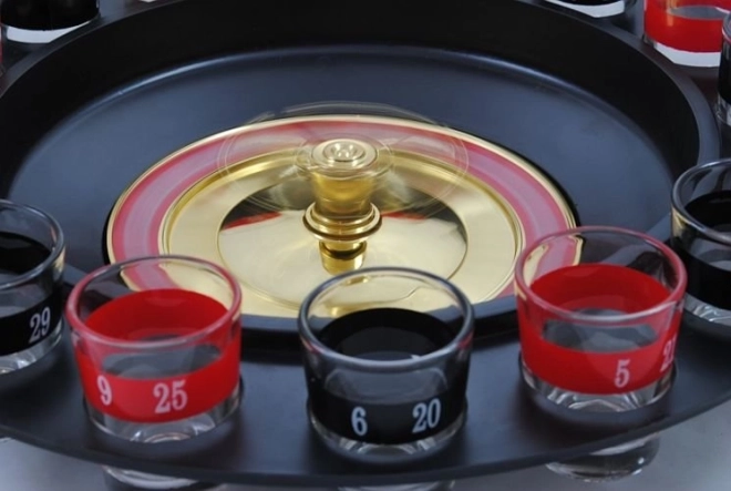 Party-Roulette-Spielset mit 16 Gläsern