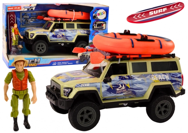 Geländewagen für Surfer mit Zubehör