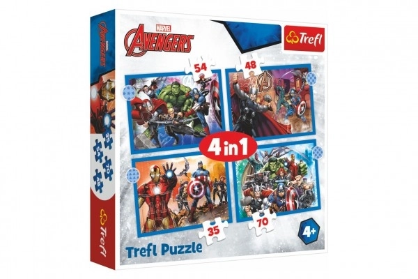 Mutige Avengers Puzzle 4-in-1 von Trefl