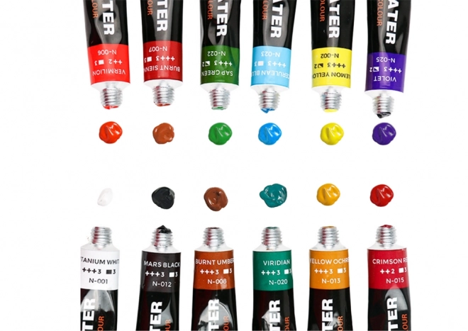 Acrylfarben-Set mit 12 Farben in Tuben