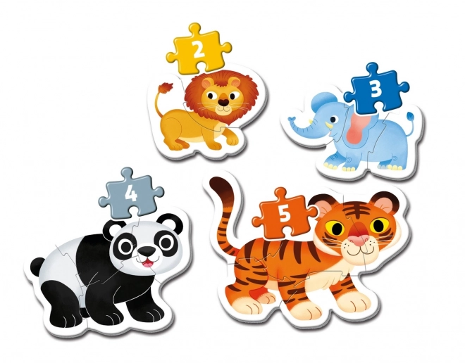 Erste Safari-Puzzles 4-in-1 für Kinder
