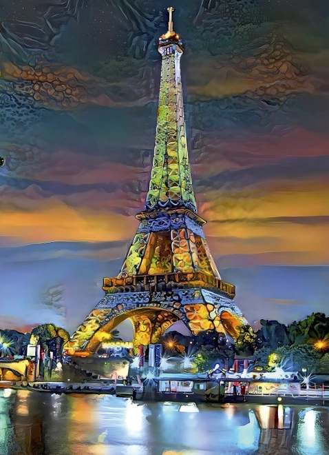 Puzzle Eiffelturm bei Sonnenuntergang