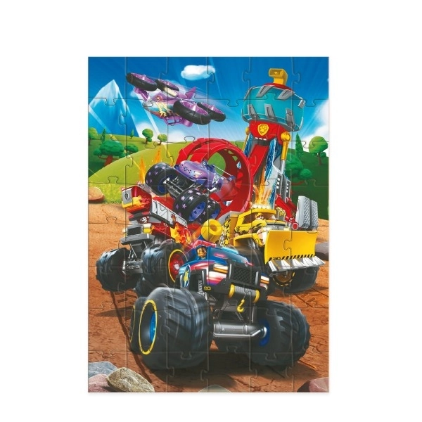 Puzzle mit Motiv der PAW Patrol: Rettungseinsatz auf Rädern
