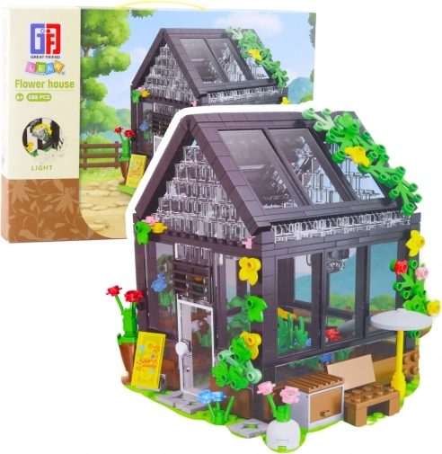 Klemmbaustein-Set Mini-Gewächshaus – Gartenhäuschen, 588 Teile