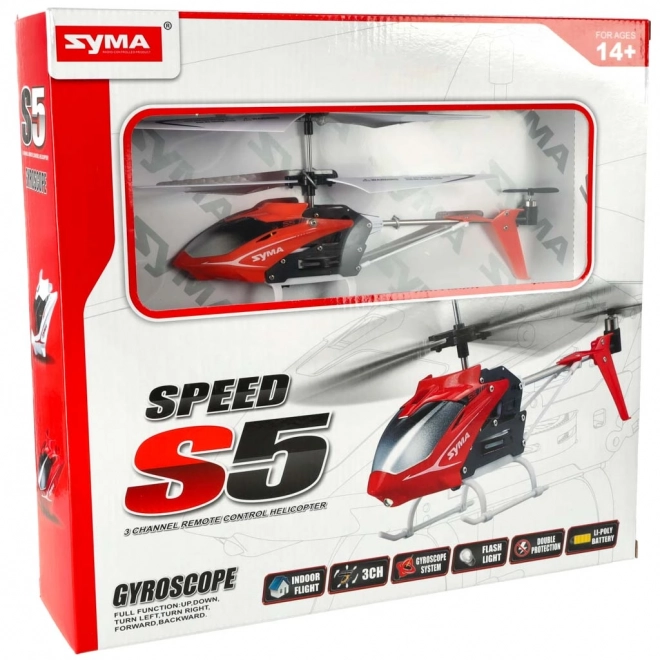 Ferngesteuerter RC Helikopter Syma S5 Rot – orange