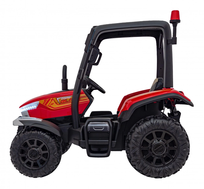 Traktor mit Anhänger rot