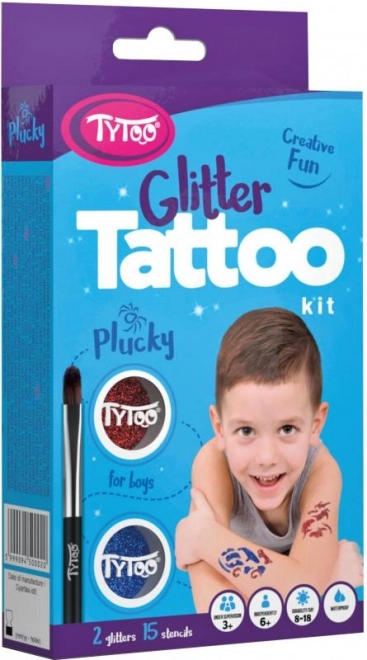 TyToo Plucky Glitzertattoo-Set für Jungen