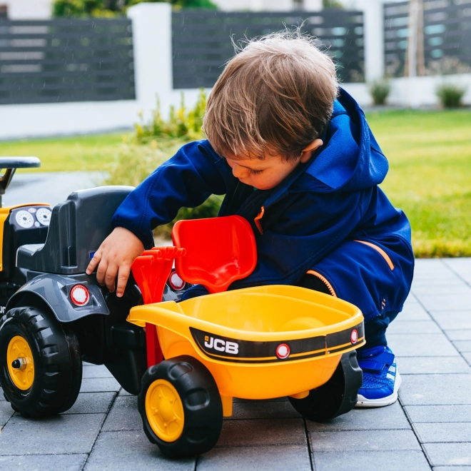 Baby JCB Rutschauto mit Anhänger und Spielzeugset Gelb