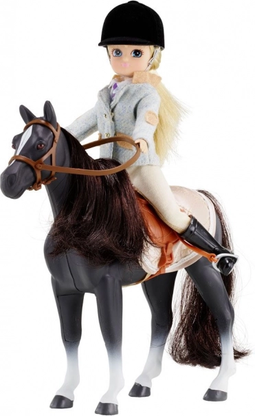 Lottie Puppe im Reiteroutfit mit Pferd