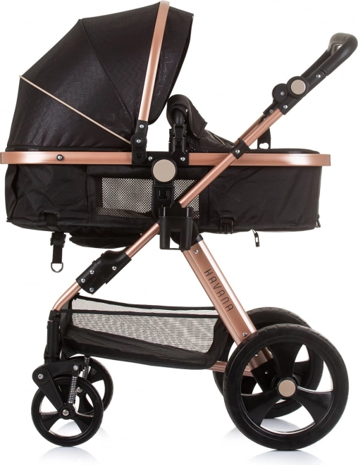 CHIPOLINO Kombinierter Kinderwagen HAVANA 2in1 Obsidian – Goldene