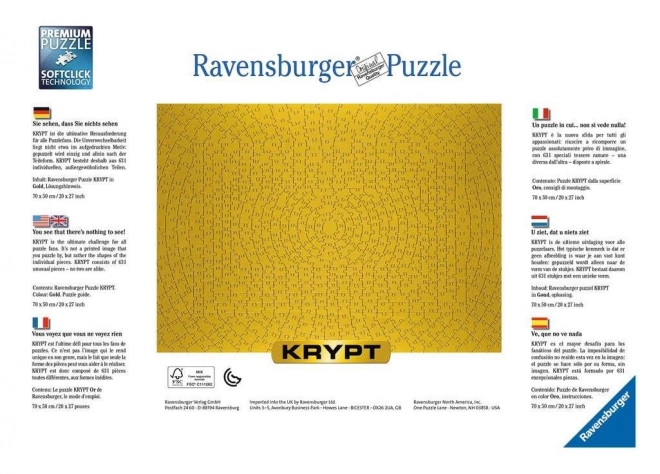 Ravensburger Puzzle Krypt goldene Edition 631 Teile