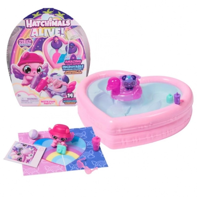 Hatchimals Tierchen bei der Poolparty