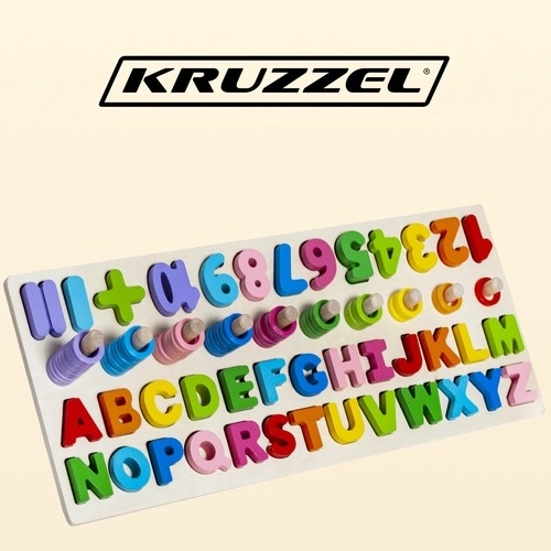 Holzpuzzle Alphabet und Zahlen