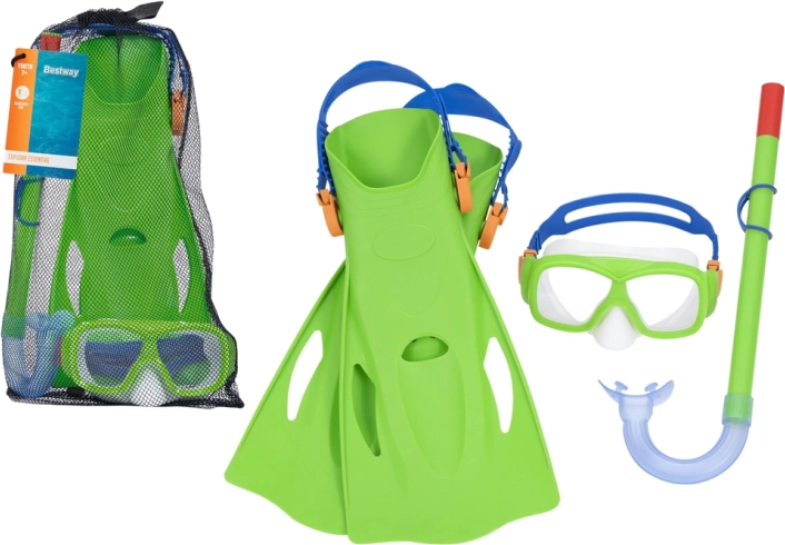 Bestway Tauchset Maske, Schnorchel und Flossen – Grün