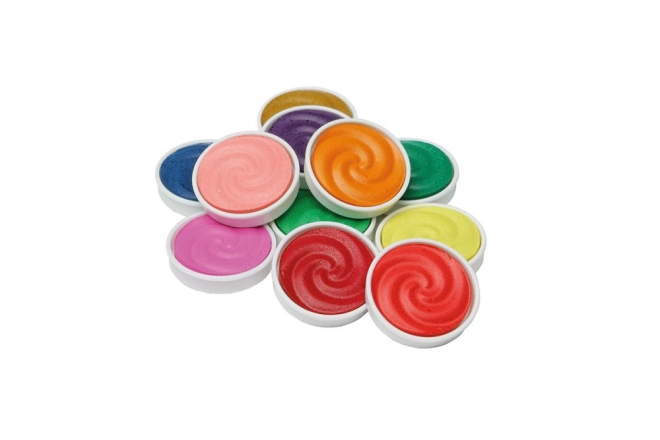 24 lebendige Farben + Weiß zum Mischen von Tönen