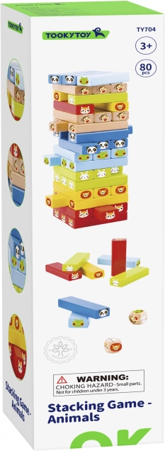 Holzspiel Jenga Tiere TOOKY TOY
