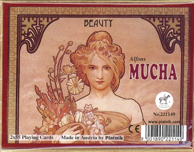 Spielkarten Joker - Schönheit von Alfons Mucha