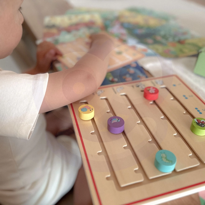 Tooky Toy Holzspiel Lernen der Tierzählung