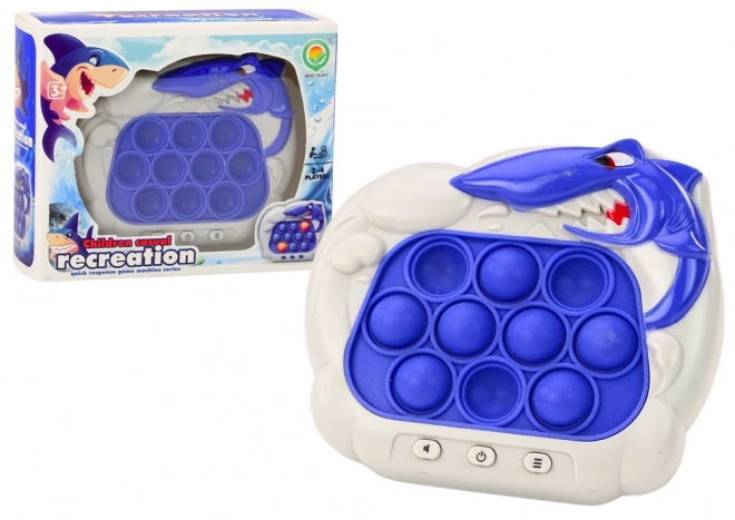 Sensorisches Spielkonsole Haifisch Pop-It mit Licht und Ton Blau