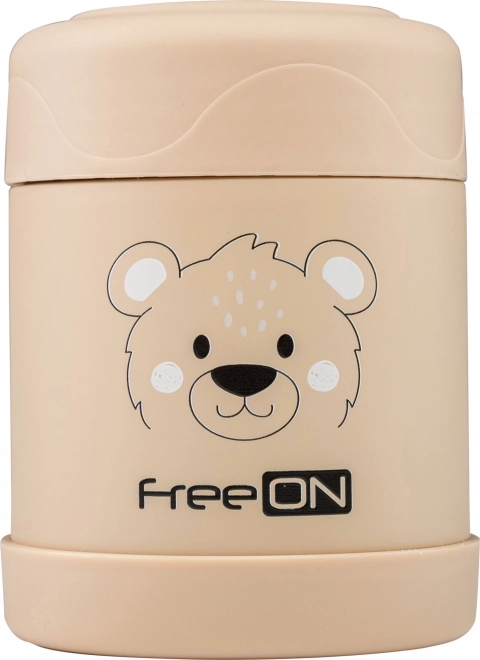 FreeON Thermobehälter für Lebensmittel Edelstahl 350 ml - Beige