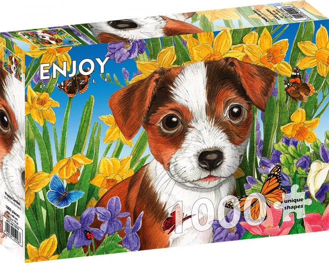 Enjoy puzzle Welpen im Garten 1000 Teile