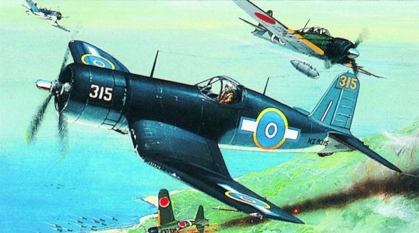 Realistisches Modellflugzeug F4U-1 Corsair