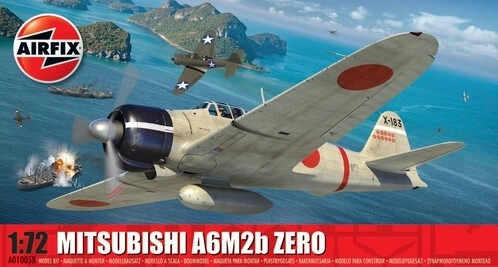 Plastikmodell Mitsubishi A6M2b Zero Maßstab 1:72