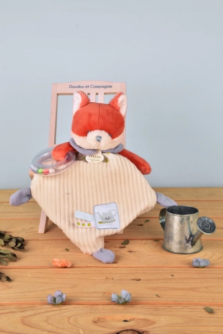 Geschenkset Plüschfuchs Romarin mit Rassel