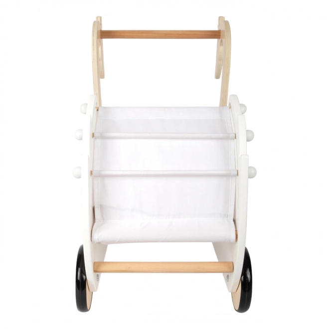 Kinderholzpuppenwagen Schwan
