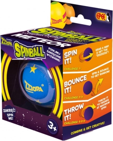 Spinball Verdrehter Spaß Blau mit gelbem Meteor