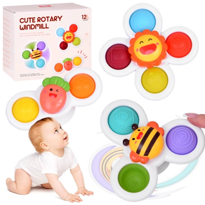 Fidget Spinner Sensorische Spielzeug mit Saugnapf