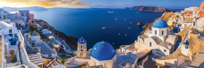 Panorama-Puzzle Santorini Griechenland 1000 Teile