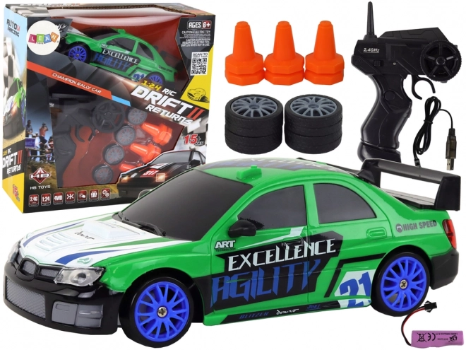 Zieler RC Sportwagen mit Wechselrädern