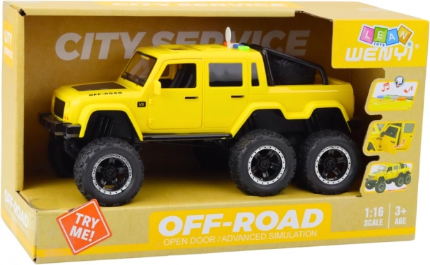 Geländewagen Pickup mit Licht- und Soundeffekten mit Reibung 6x6