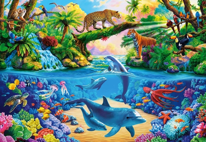 Puzzle 1000 Teile Wilde Natur, Delfine
