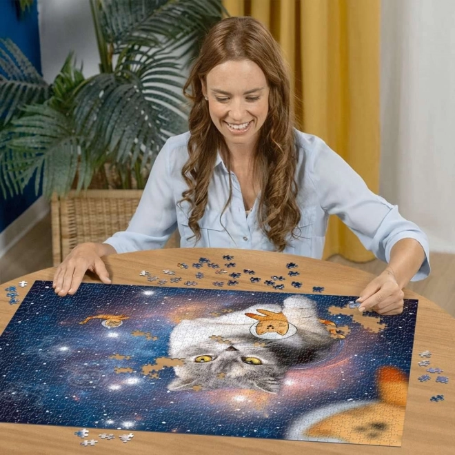 Puzzle Katze im Weltraum 1500 Teile