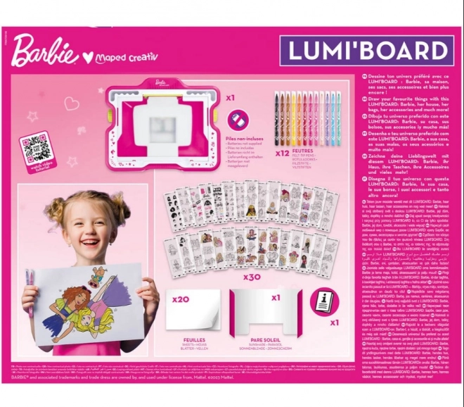 Kreatives Leucht-Tablett zum Zeichnen Barbie