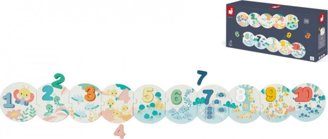 Janod Steckpuzzle Meine ersten Zahlen 2-in-1