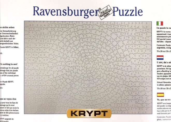 RAVENSBURGER Puzzle KRYPT Silber – 654 Teile