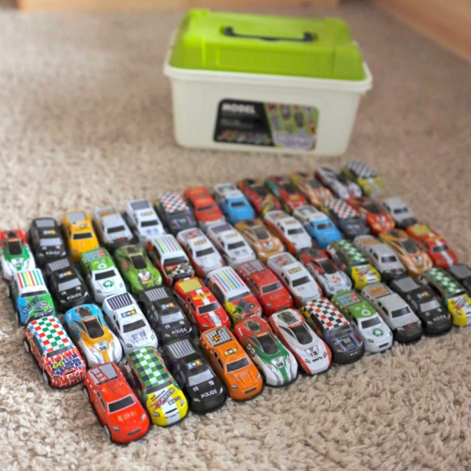Woopie Set von Rennwagen in einer Box 50 Stk