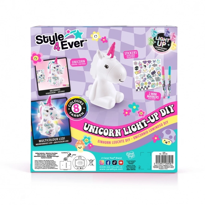 Leuchtendes Einhorn Style4Ever zum Selbermachen