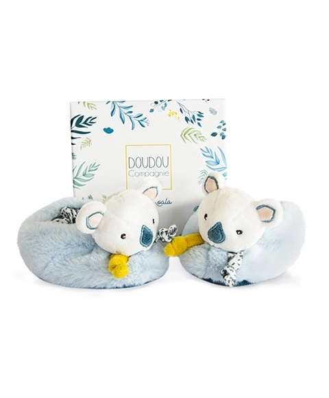 Doudou Geschenkset - Erstes Paar Schuhe mit Rassel