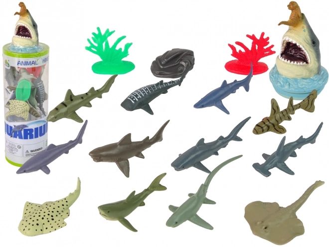 Meereslebewesen Figuren Set im Rohr