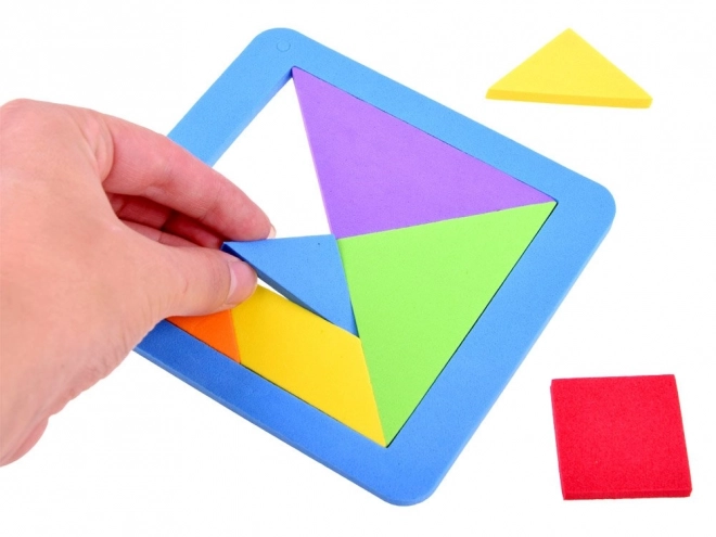 Bunte logik-puzzlespiel Tangram