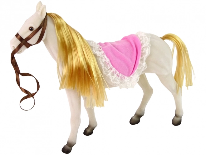 Prinzessinnenpuppe mit weißem Pony und Zubehör