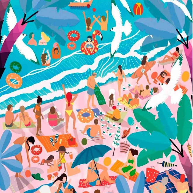 Clementoni Puzzle 'Sonntag am Strand' 1000 Teile