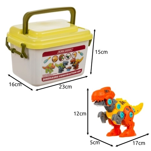 4-in-1 Konstruktion Dinosaurier Set mit Bohrer und Schraubendreher für Kinder